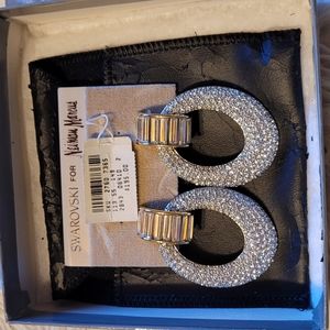 Swarovski crystal hoop earrings